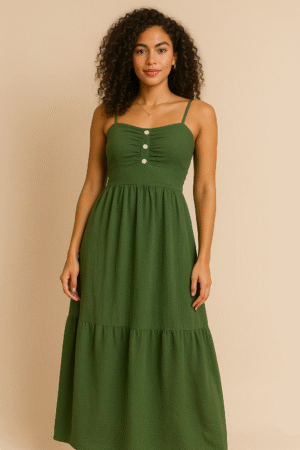 Vestido Longo Elegante Com Alças Ajustáveis